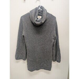Vintage Talbots oversized Gray Cowl Turtleneck 100% Cashmere Long Sleeve Sweater